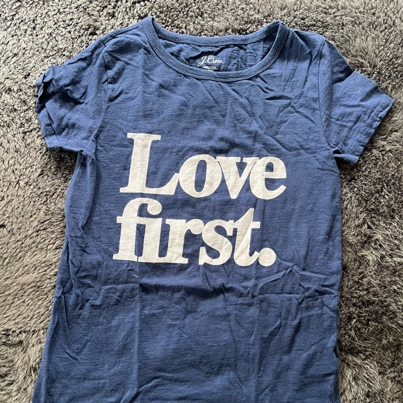 J. Crew Love First Tee Shirt - Picture 1 of 3